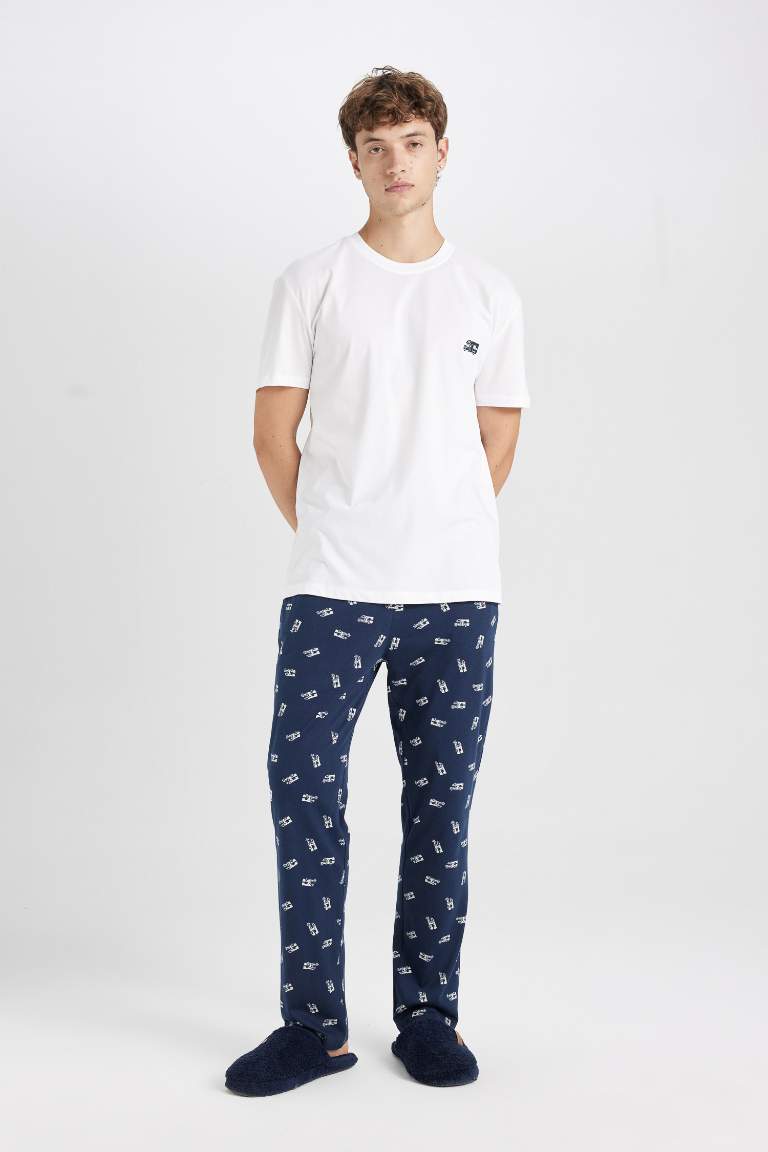 Ensemble de pyjama pour garçon avec t-shirt à col rond et pantalon avec motifs