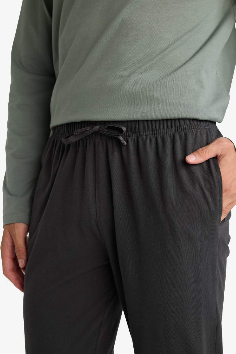 Pijama Takımı Regular Fit Baskılı Uzun Kollu Üst Uzun Alt