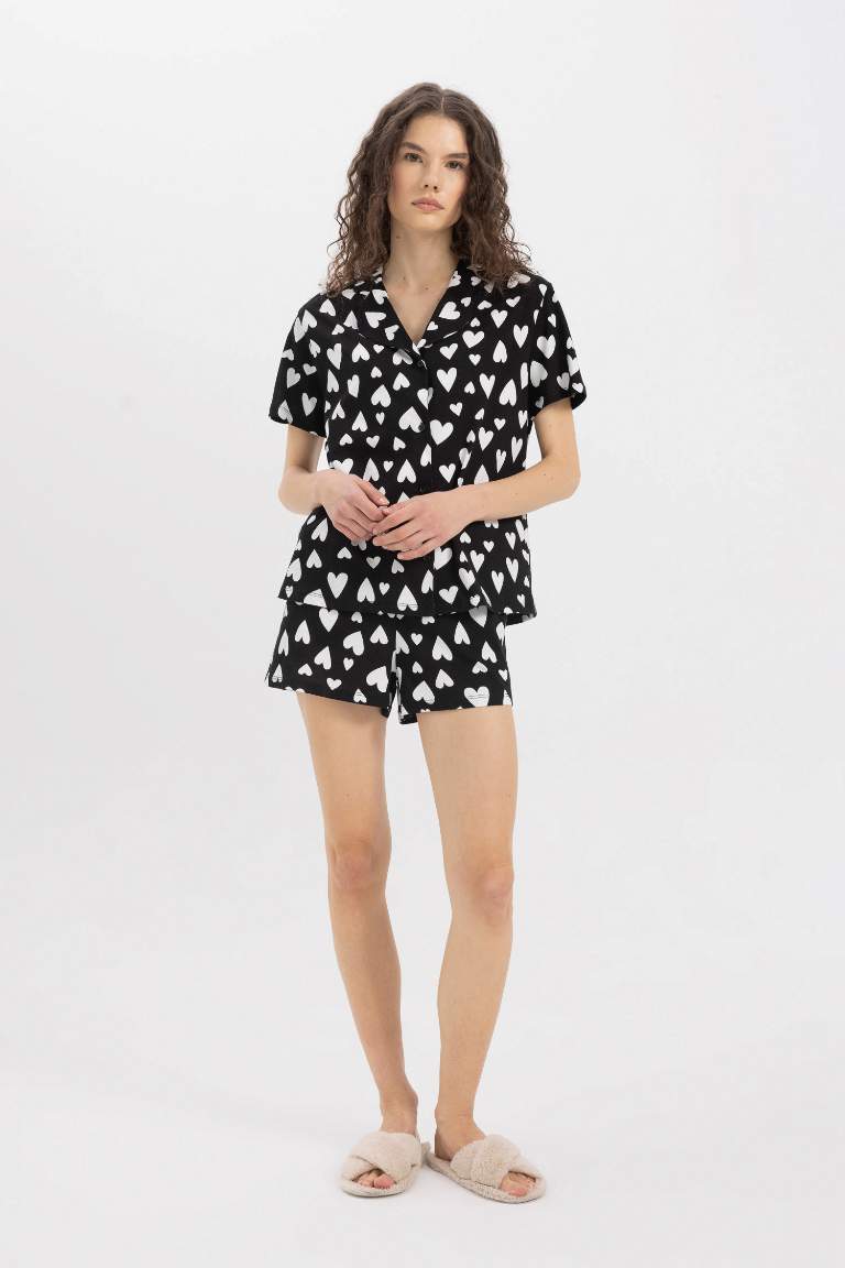 Ensemble Pyjama imprimé, Top à manches courtes et Short de Fall in Love