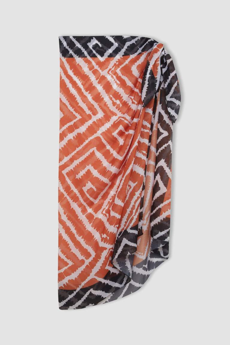 Standard Fit Printed Voile Beachwear