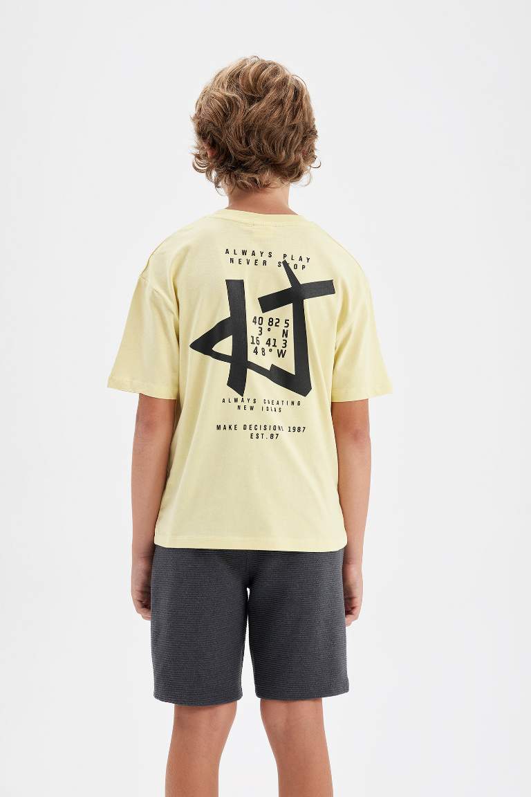 Boy Oversize Fit Crew Neck Printed T-Shirt