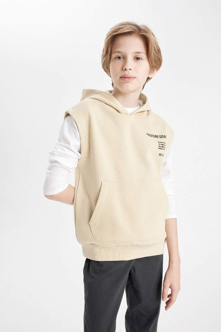 Boy Printed Hooded Vest