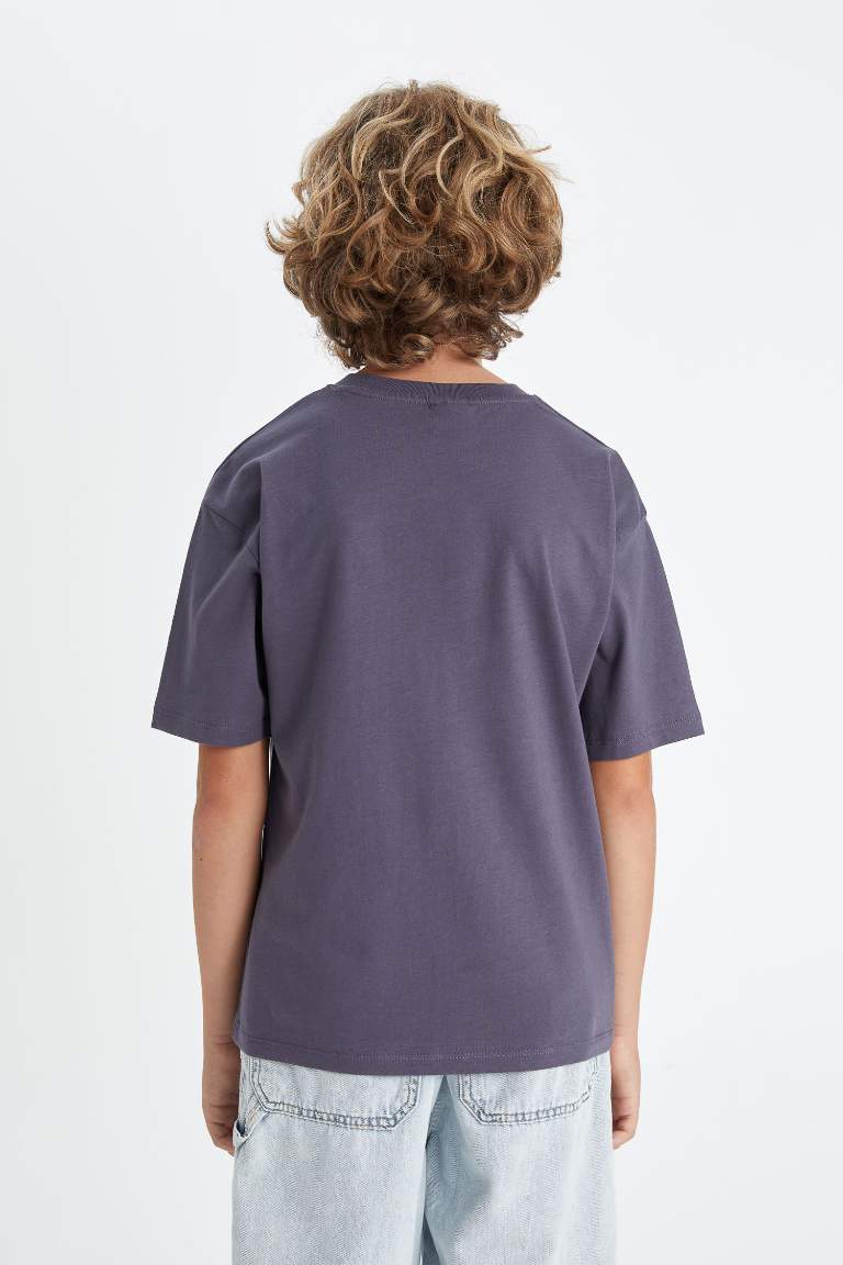 Boy Oversize Fit Crew Neck Printed T-Shirt