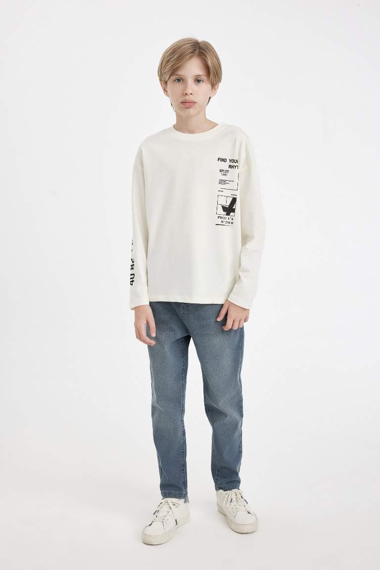 Boy Oversize Fit Printed School T-Shirt