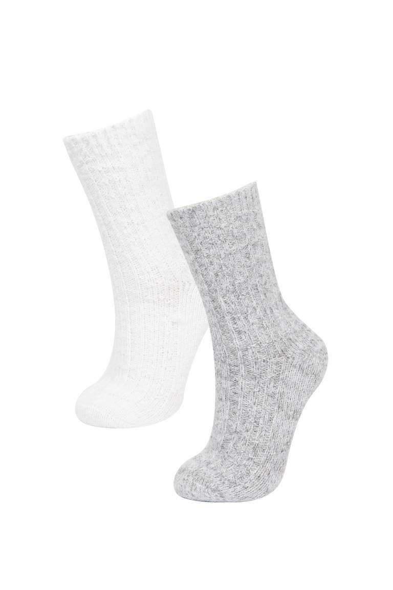 Lot de 2 paires de chaussettes d'hiver longues pour femme