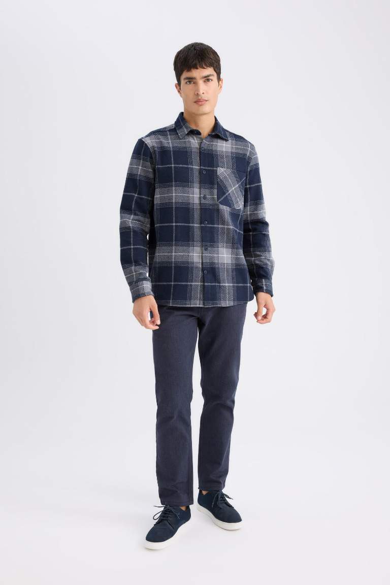 Chino Pantolon Regular Fit Normal Kesim Cepli Düz Paça