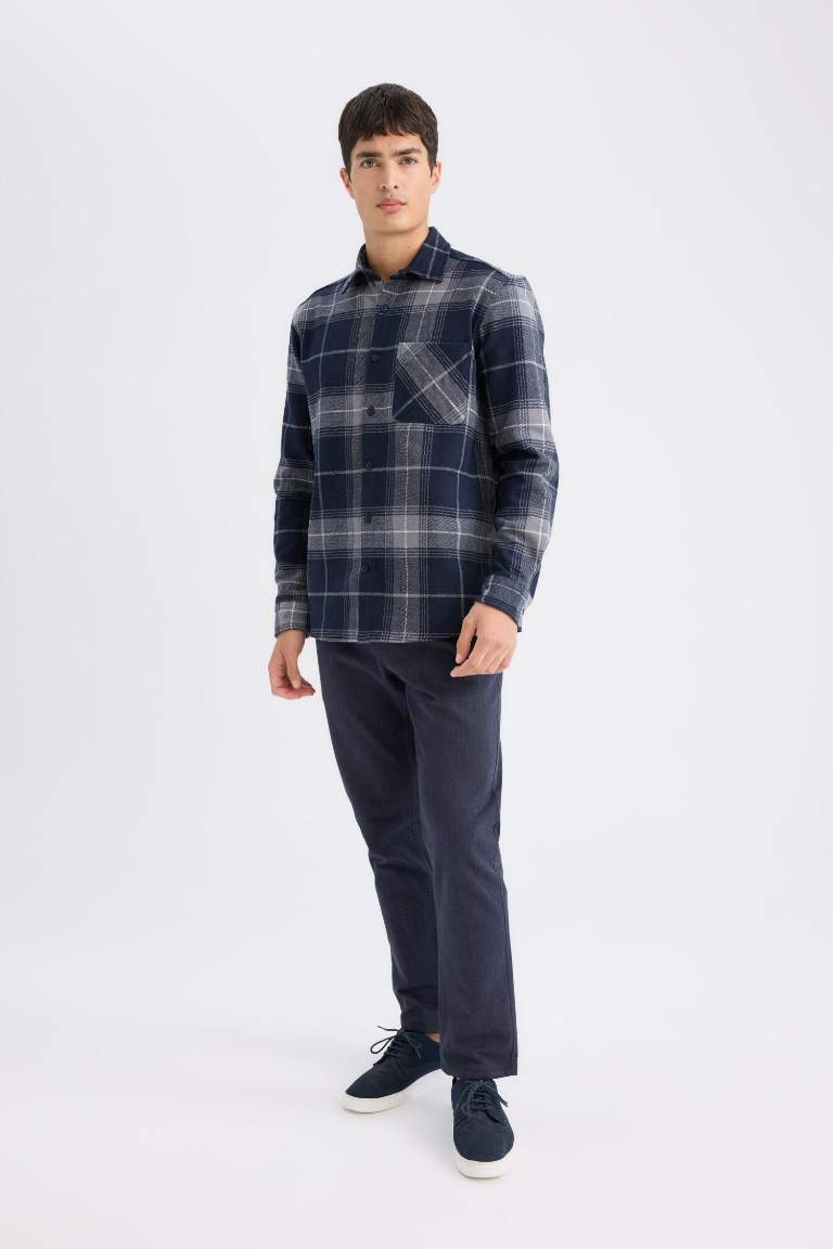 Chino Pantolon Regular Fit Normal Kesim Cepli Düz Paça