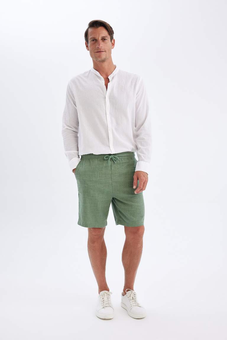 Relax Fit Cotton Bermuda Shorts