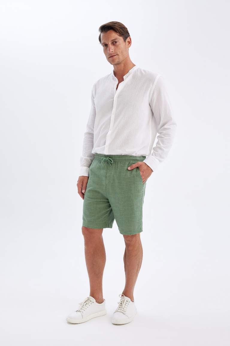 Relax Fit Cotton Bermuda Shorts