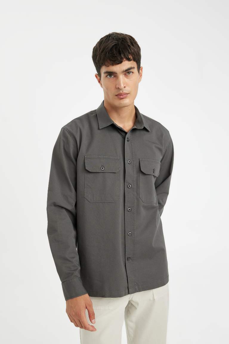 Regular Fit Basic Cotton Shirt