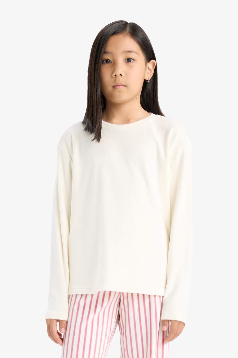 Girl Regular Fit Fleece 2 Piece Pajama Set