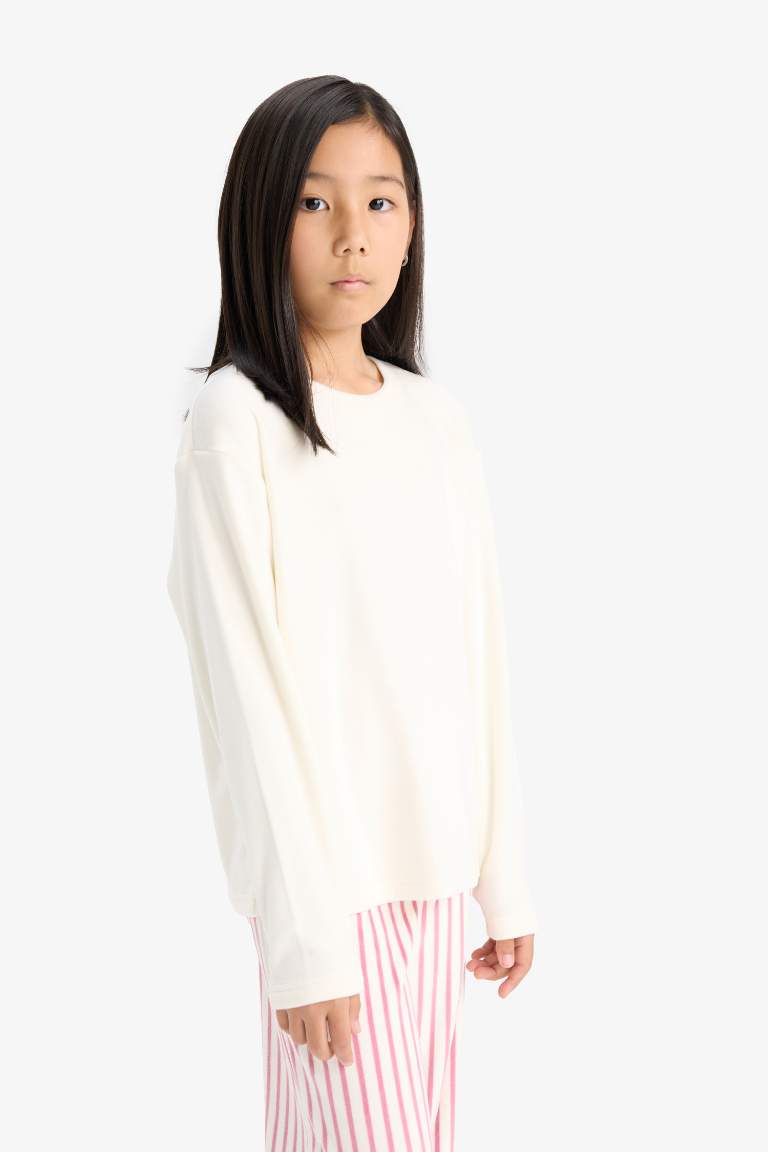 Girl Regular Fit Fleece 2 Piece Pajama Set