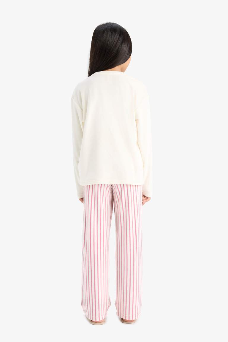 Girl Regular Fit Fleece 2 Piece Pajama Set
