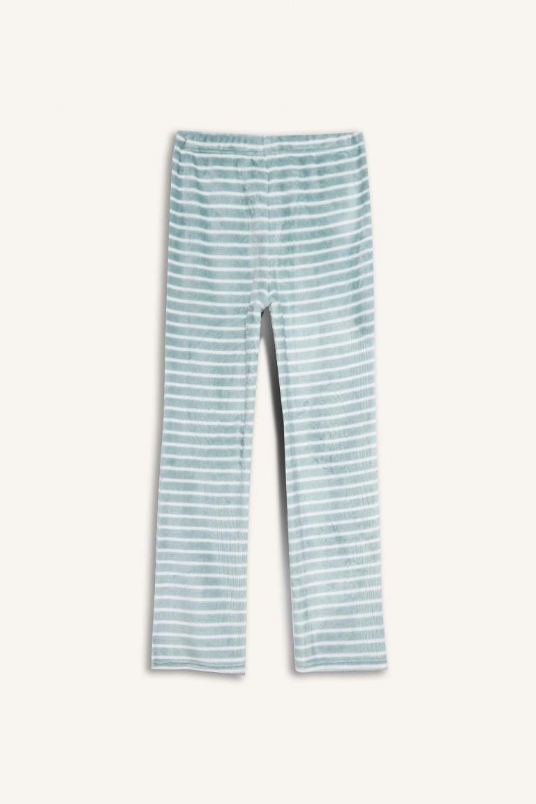 Kız Çocuk Pijama Takımı Polar Uzun Kollu Üst Uzun Alt
