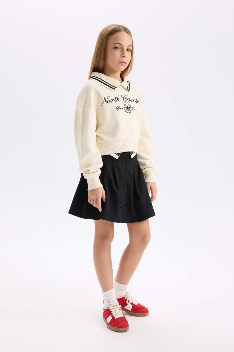 Girl Twill Regular Fit Skirt