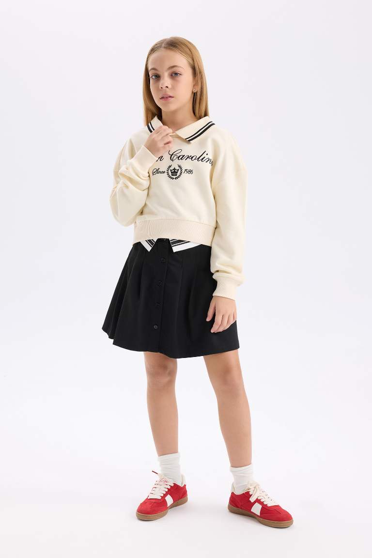 Girl Twill Regular Fit Skirt