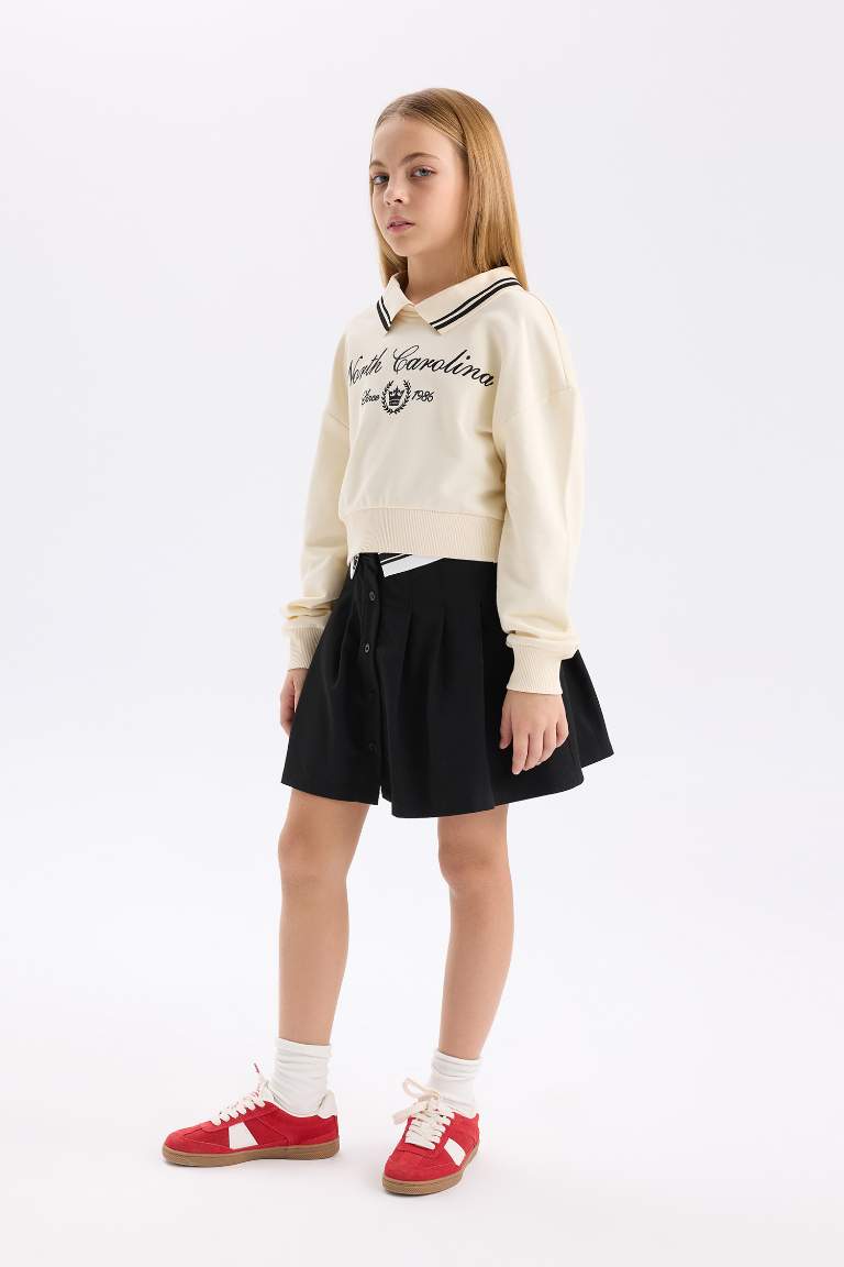 Girl Twill Regular Fit Skirt