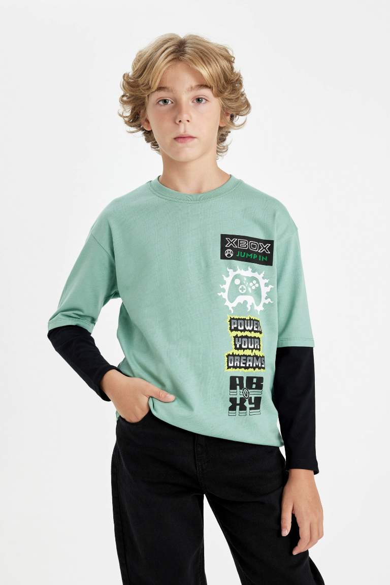 Boy Xbox Crew Neck Long Sleeve T-Shirt