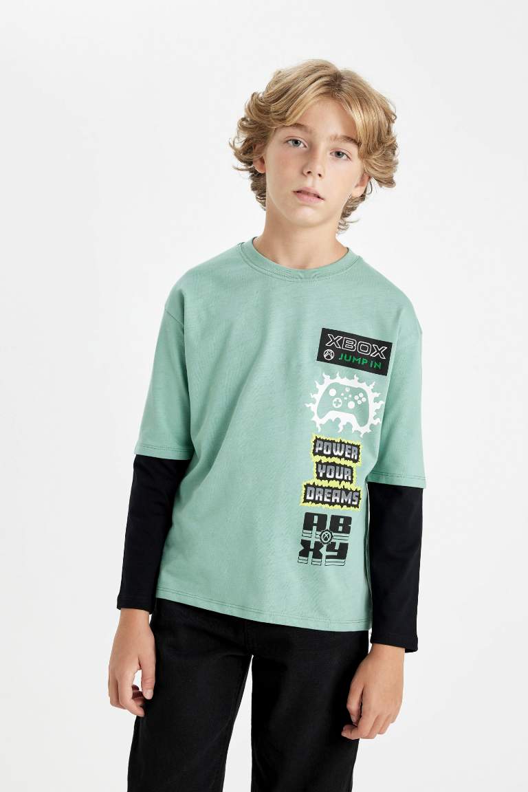 Boy Xbox Crew Neck Long Sleeve T-Shirt