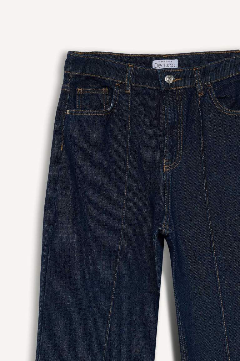 90's Wide Leg Yüksek Bel Geniş Paça Uzun Jean Pantolon
