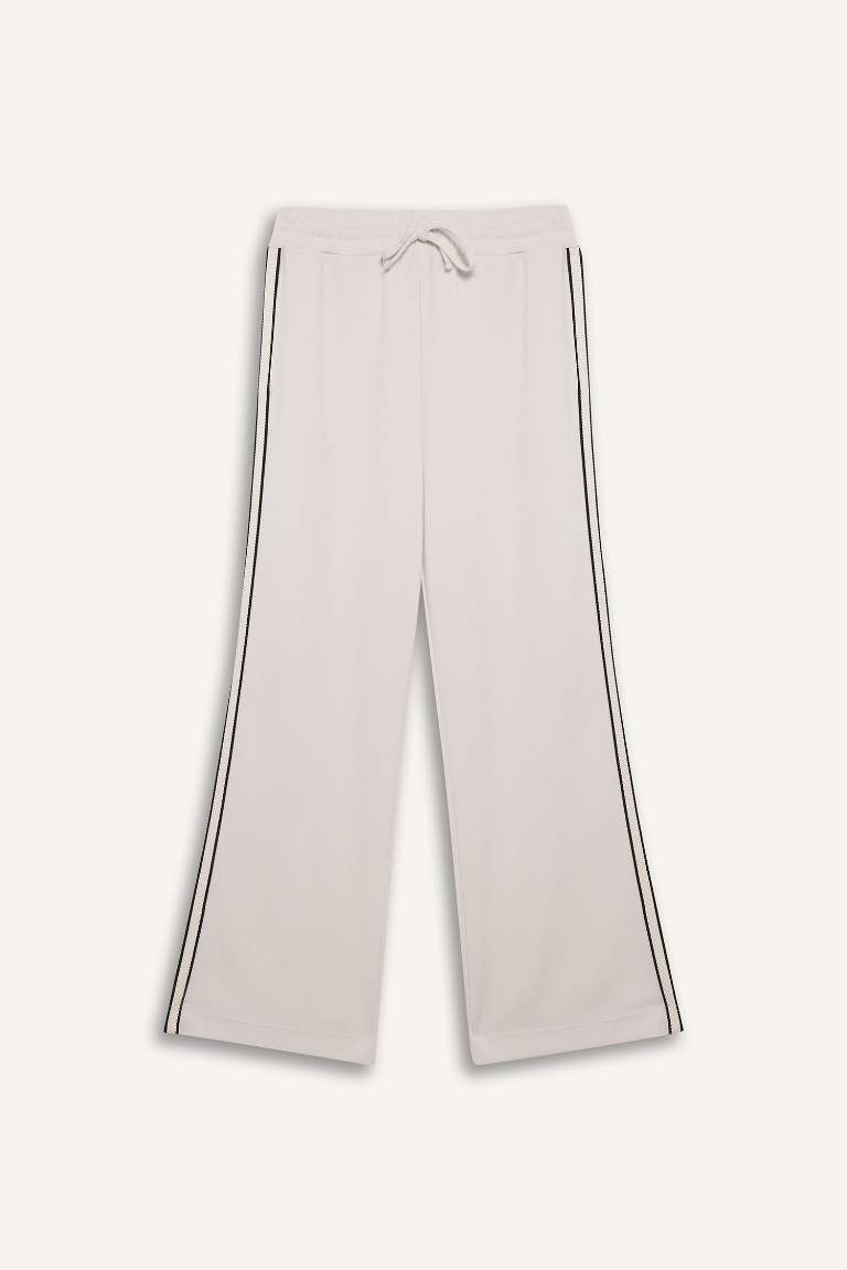 DeFactoFit Wide Leg Geniş Paça Uzun Boy Skuba Dalgıç Kumaş Sporcu Pantolon