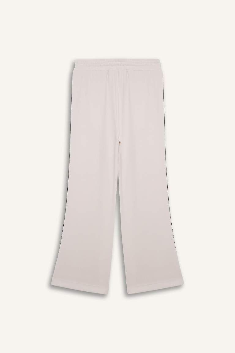 DeFactoFit Wide Leg Geniş Paça Uzun Boy Skuba Dalgıç Kumaş Sporcu Pantolon