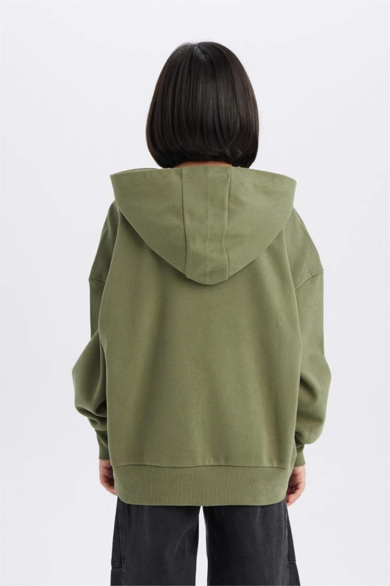Girl Oversize Fit Hooded Sweatshirt
