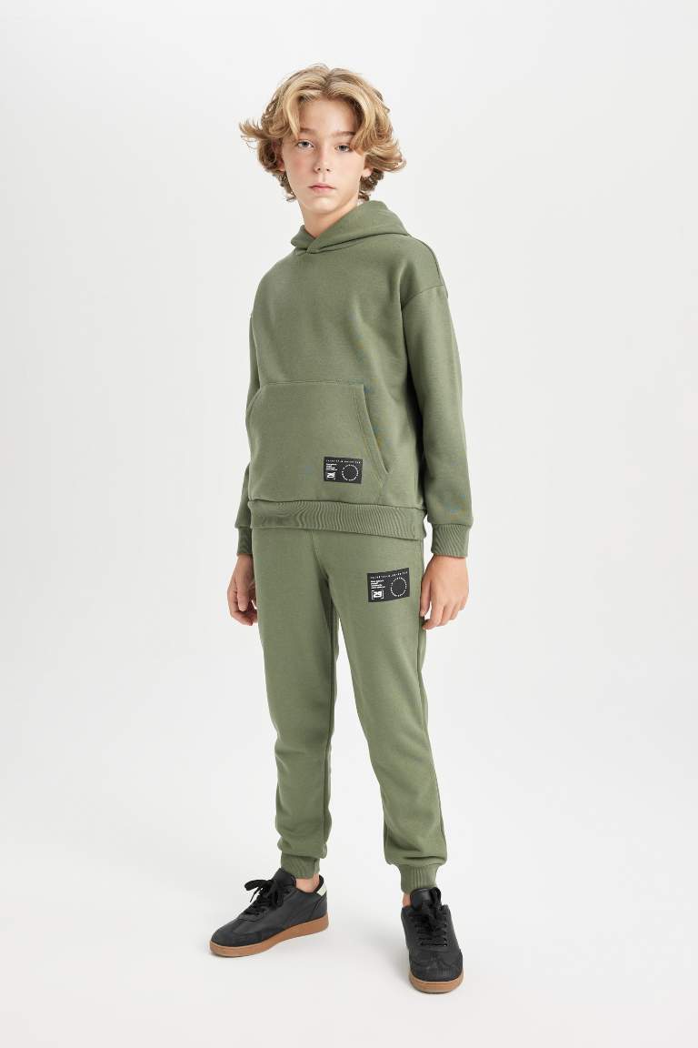 Boy Child Woven Labeled School Sweatpants