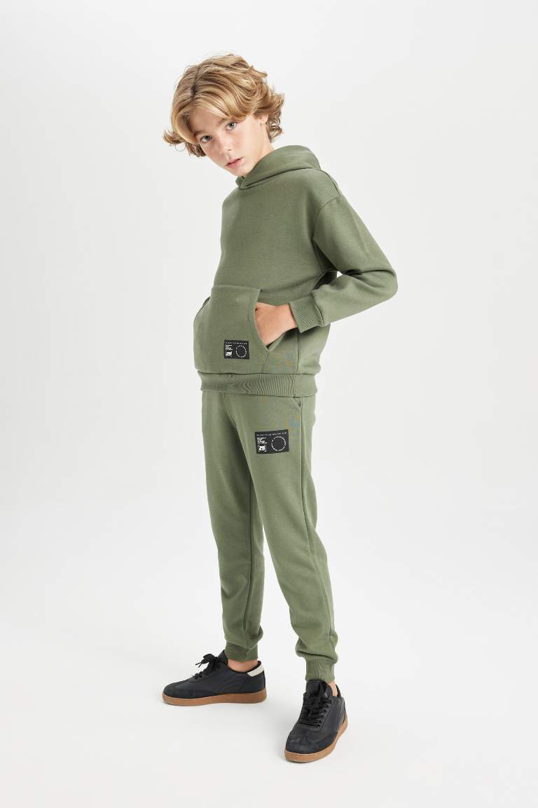 Boy Child Woven Labeled School Sweatpants