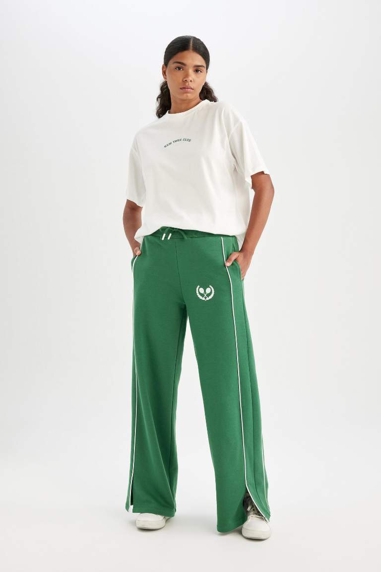 DeFactoFit Wide Leg Geniş Paça Uzun Boy Sporcu Eşofman Altı