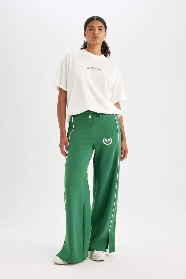 DeFactoFit Wide Leg Geniş Paça Uzun Boy Sporcu Eşofman Altı
