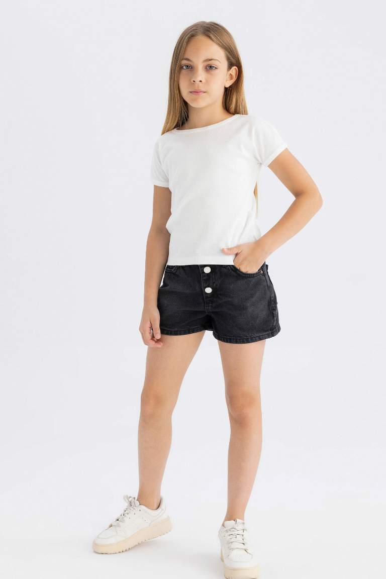 Girl Mom Fit Jean Shorts