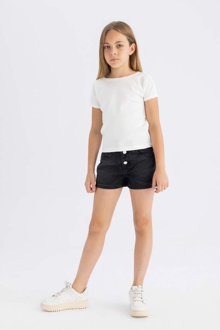 Girl Mom Fit Jean Shorts