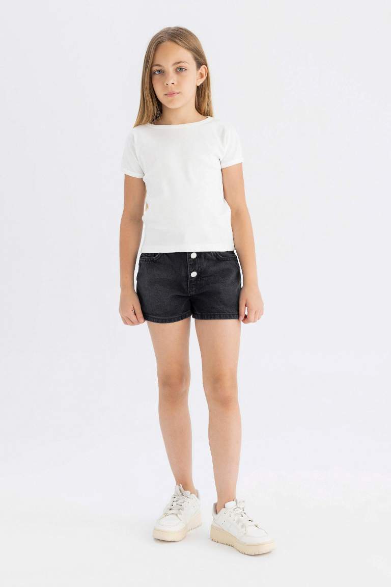 Girl Mom Fit Jean Shorts