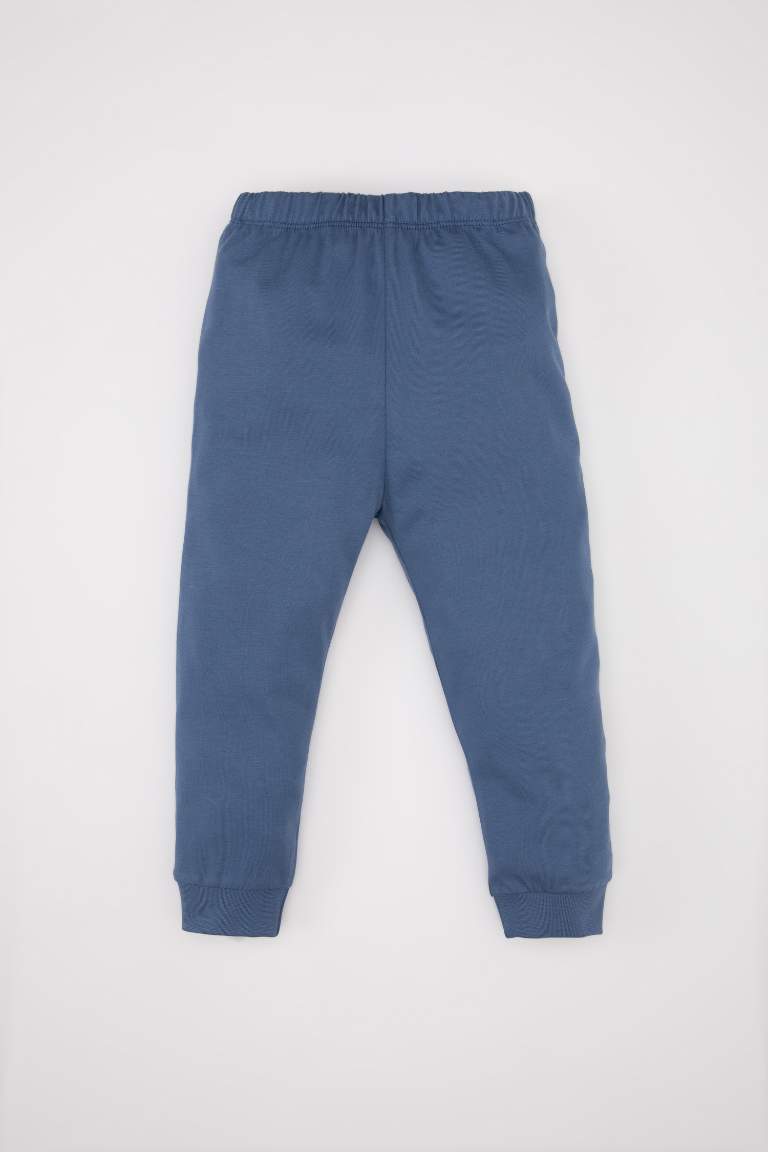 Erkek Bebek Pijama Takımı Baskılı Penye Uzun Kollu Üst Uzun Alt