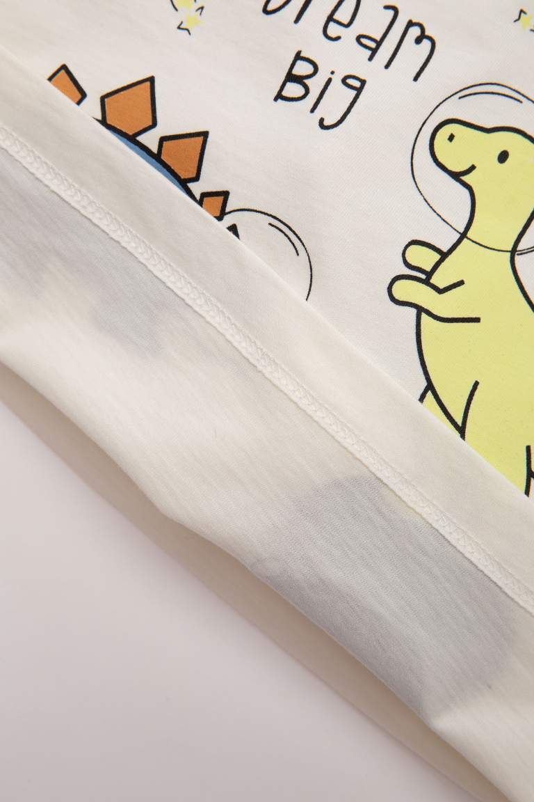 Erkek Bebek Pijama Takımı Baskılı Penye Uzun Kollu Üst Uzun Alt