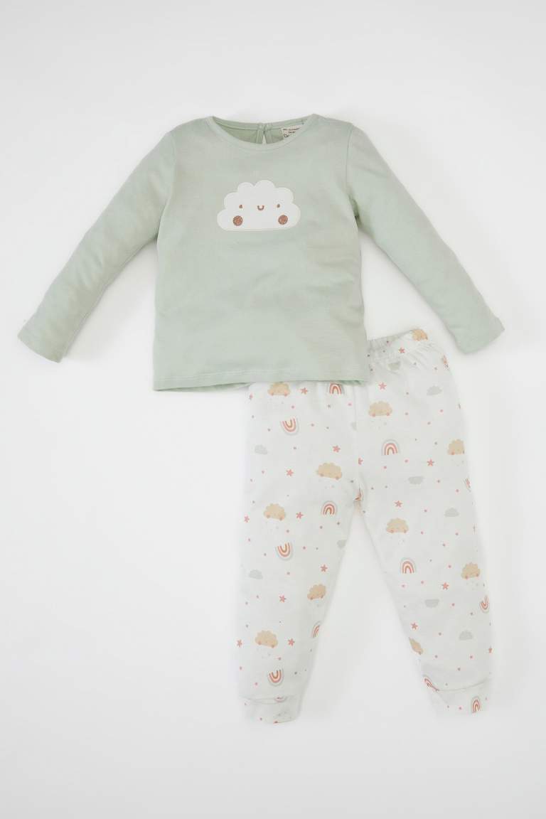 Pyjamas en Tricot Col Ras Du Cou Manche Longue 2s BéBé Fille