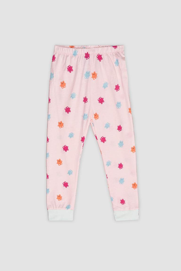 Baby Girl Food Printed Cotton 4 Piece Pajama Set