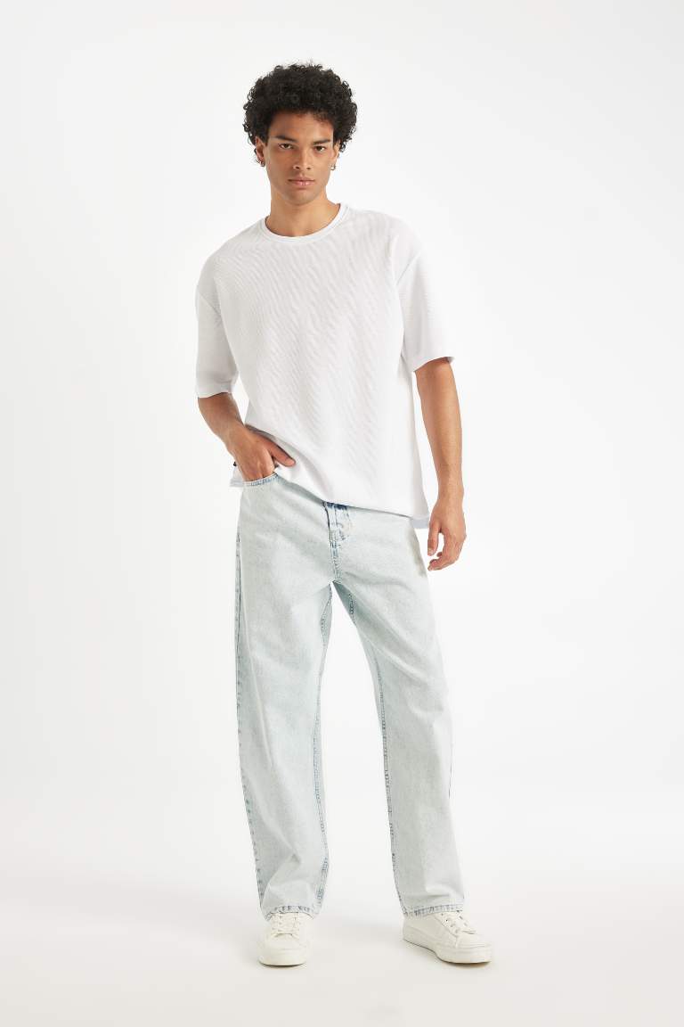 Pantalon Jean baggy à taille normale