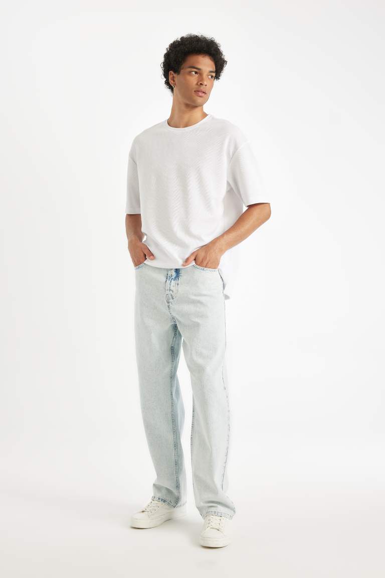 Pantalon Jean baggy à taille normale