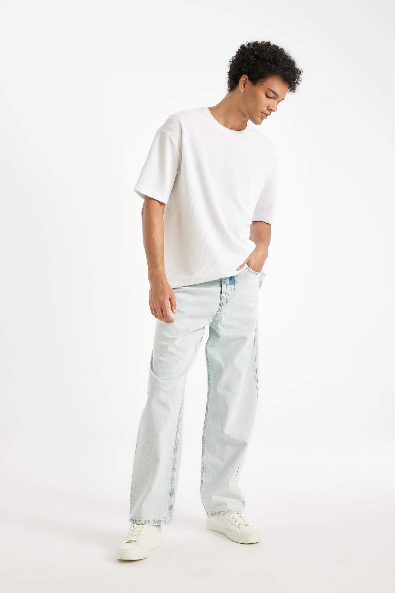 Pantalon Jean baggy à taille normale