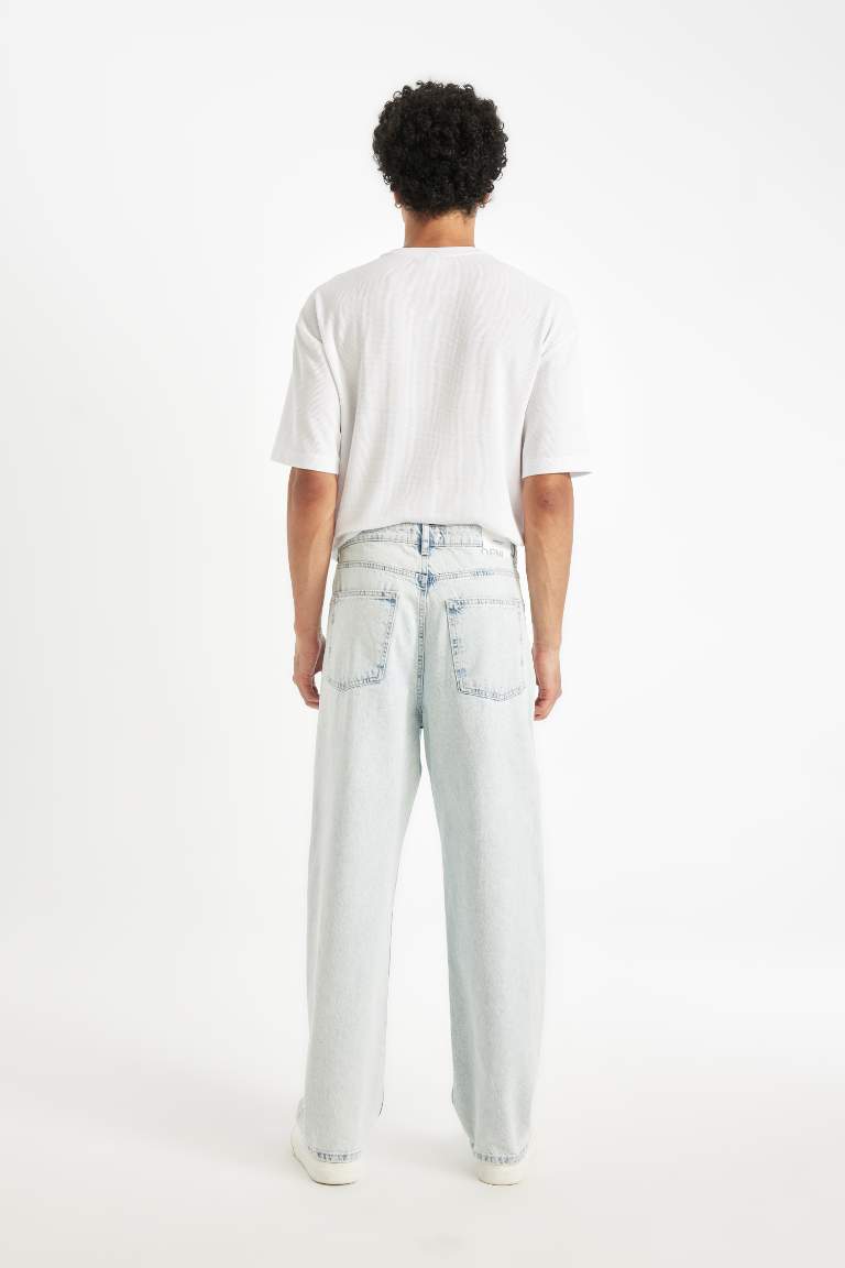 Pantalon Jean baggy à taille normale