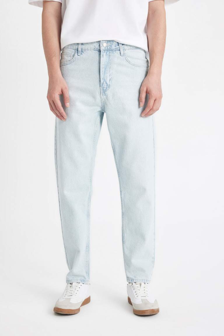 Pantalon Jean Slim Style des Années 90 à Taille Haute avec détails déchirés