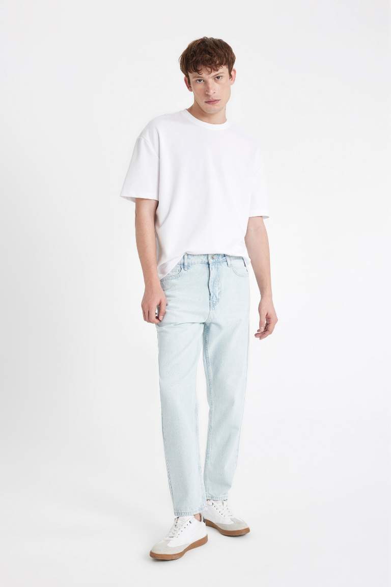 Pantalon Jean Slim Style des Années 90 à Taille Haute avec détails déchirés