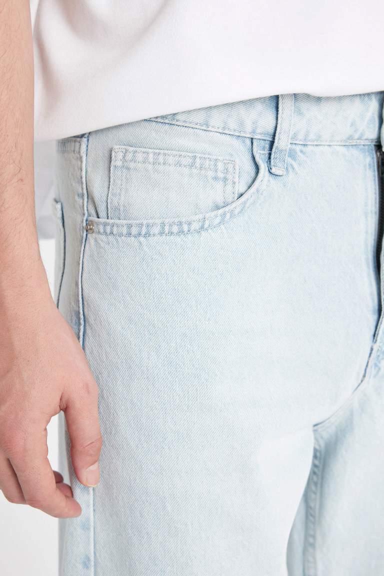 Pantalon Jean Slim Style des Années 90 à Taille Haute avec détails déchirés