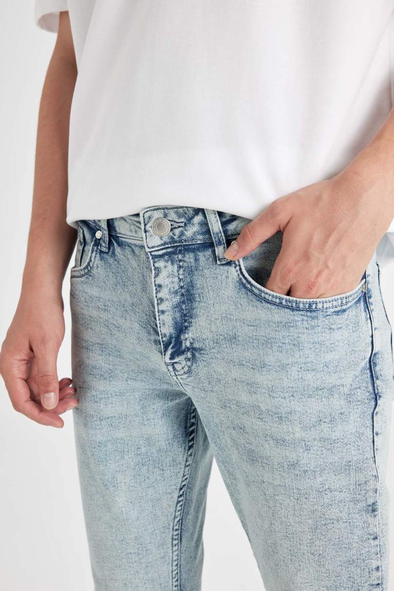 Carlo Skinny Fit Normal Waist Washed Jeans