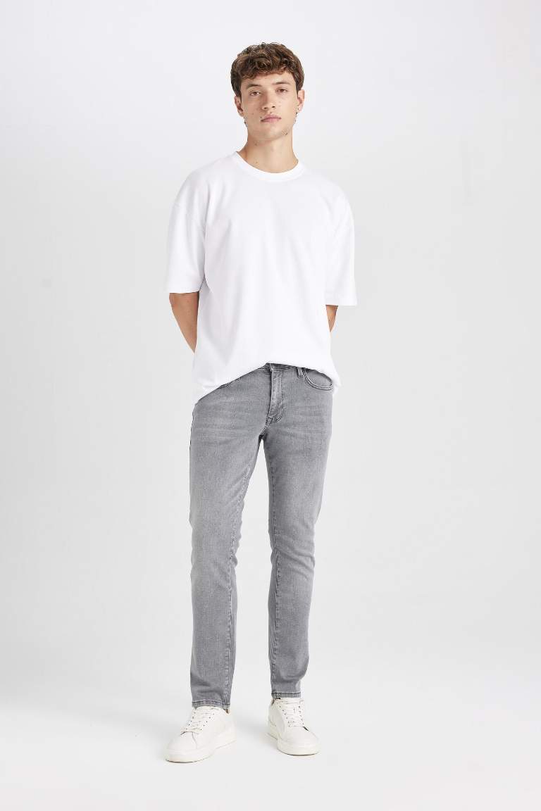 Pedro Slim Fit Dar Kalıp Normal Bel Dar Paça Jean Pantolon