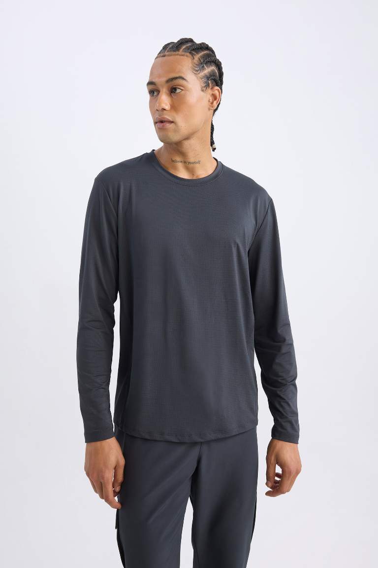 DeFactoFit Standard Fit Long Sleeve Basic T-Shirt