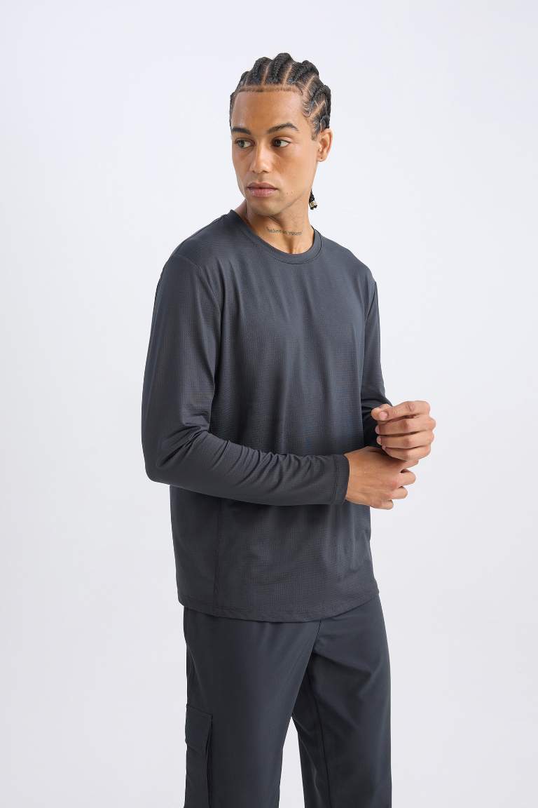 DeFactoFit Standard Fit Long Sleeve Basic T-Shirt