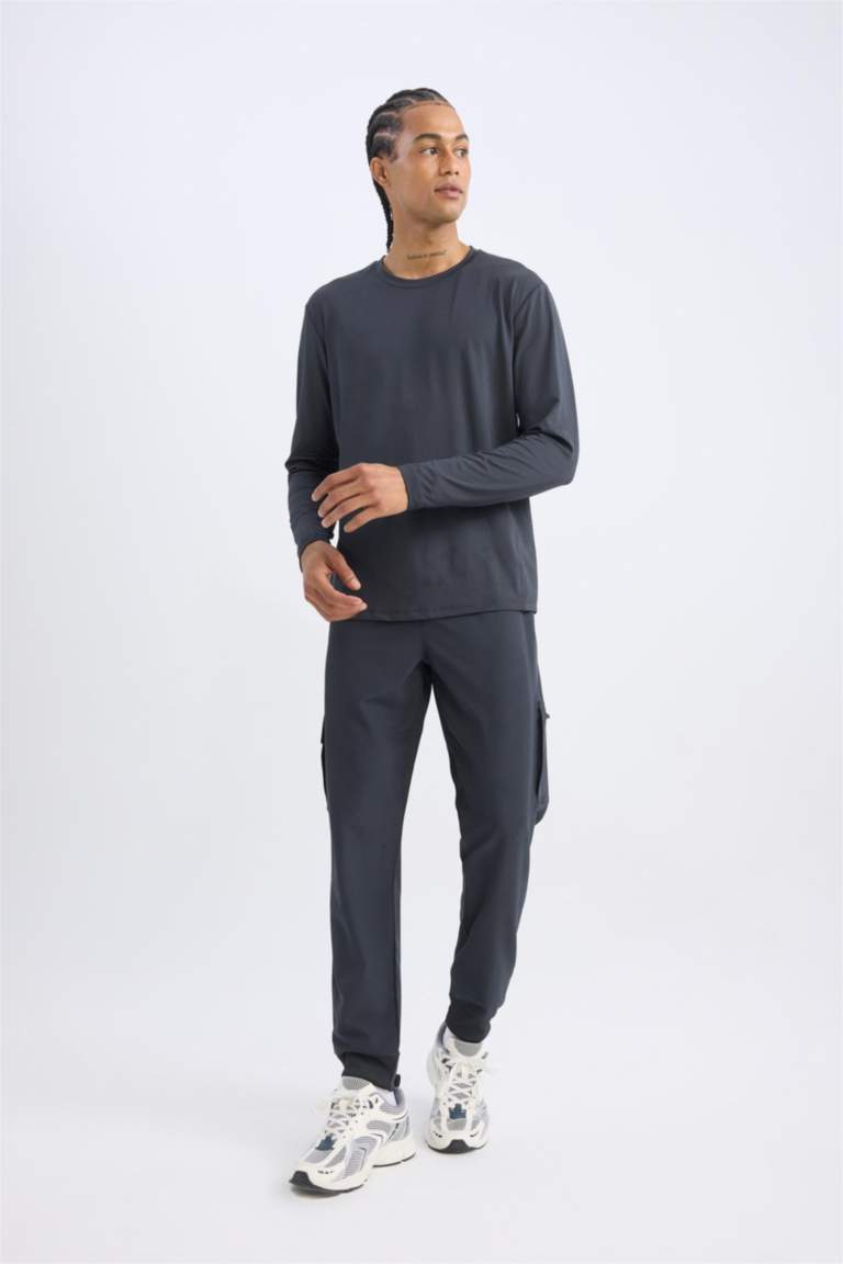 DeFactoFit Standard Fit Elastic Waist Pocketed Basic Jogger Sweatpants